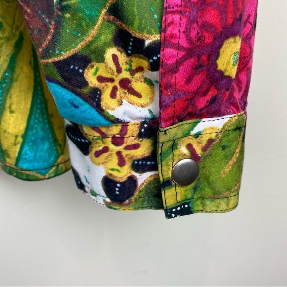 Chico's || Colorful Zipper Front Jacket; Size 1 (M/8) - Picture 9 of 13